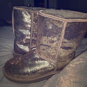 gold sequin ugh boots